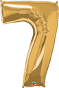 Number 7- Gold -34 inch Qualatex