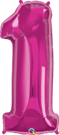 Number 1 - Pink  -34 inch Qualatex