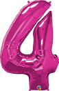 Number 4- Pink  -34 inch Qualatex