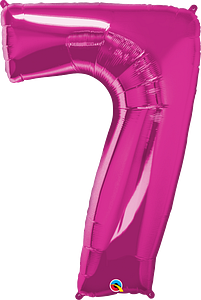 Number 7 - Pink  -34 inch Qualatex