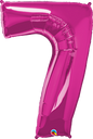 Number 7 - Pink  -34 inch Qualatex