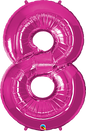Number 8 - Pink  -34 inch Qualatex
