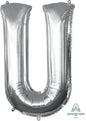 Letter U Silver Anagram