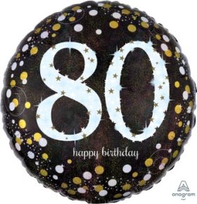 Anagram 18 inch Holo Sparkling Birthday 80