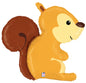 Woodland Squirrel 36 inch Balloon Betallic