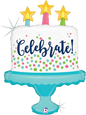 Betallic 33 inch Birthday cake - Celebrate  Glitter Holographic