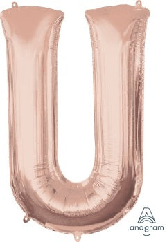 Letter U Rose Gold Anagram