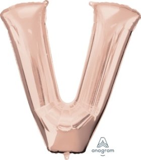 Letter V Rose Gold Anagram