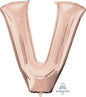Letter V Rose Gold Anagram