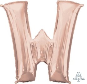 Letter W Rose Gold Anagram