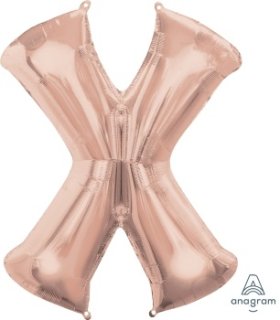 Letter X Rose Gold Anagram
