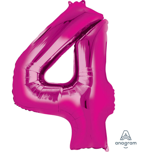 Number 4 - Pink  -34 inch Anagram