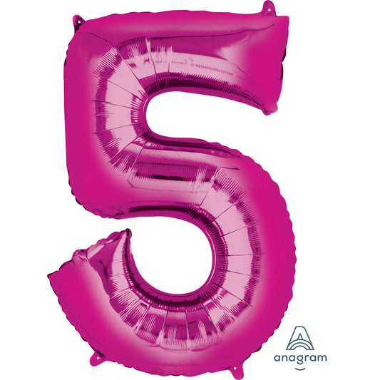 Number 5 - Pink  -34 inch Anagram