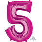Number 5 - Pink  -34 inch Anagram