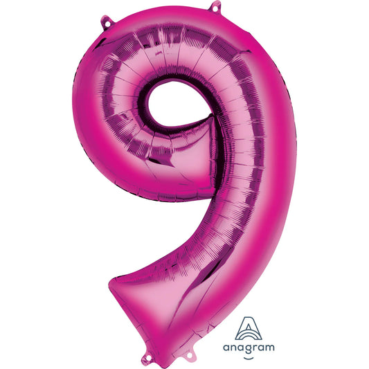 Number 9- Pink  -34 inch Anagram