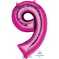 Number 9- Pink  -34 inch Anagram