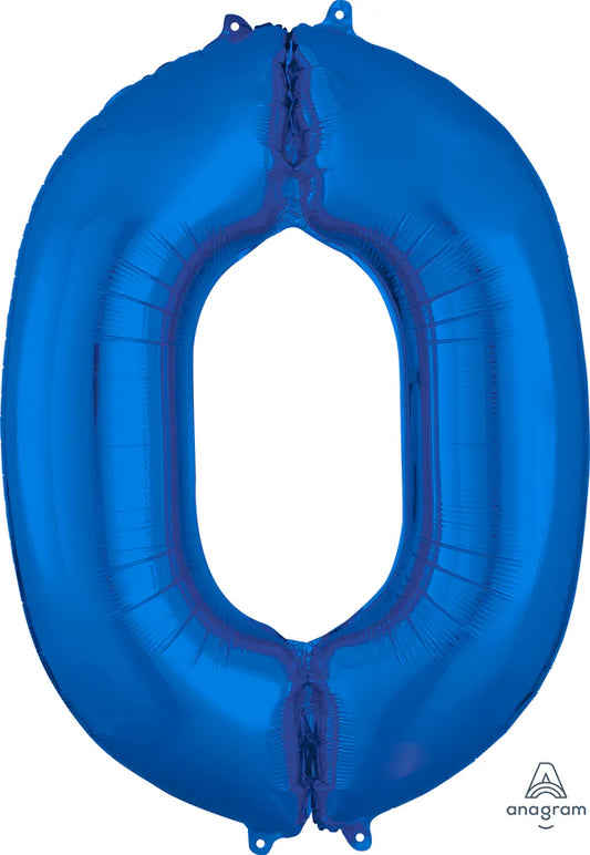 Number 0 - Blue  -34 inch Anagram