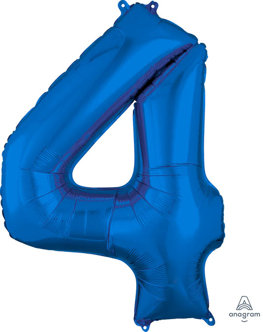 Number 4 - Blue  -34 inch Anagram