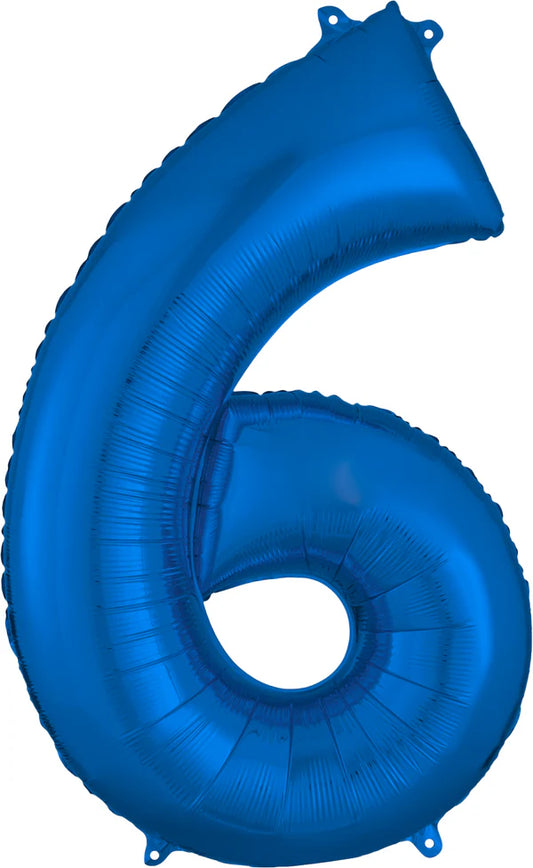 Number 6 - Blue  -34 inch Anagram