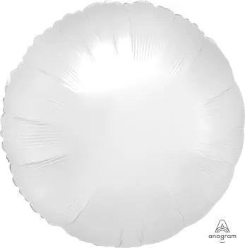 SATIN LUXE White Round 18 inch Anagram