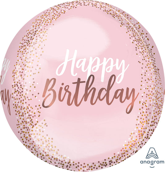 Orbz Blush Birthday  Anagram 15 inch - 38 cm