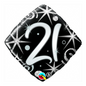 Age 21  Diamond 18 inch Qualatex