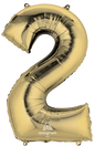 Number 2 - White Gold -34 inch Anagram