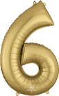 Number 6 - White Gold -34 inch Anagram