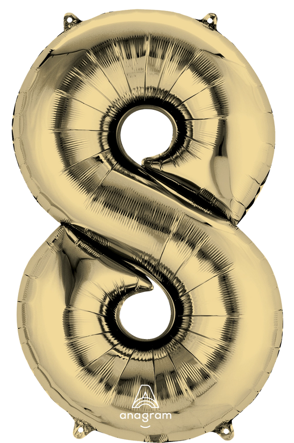 Number 8 - White Gold -34 inch Anagram