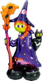 Airloonz Scary Witch halloween Broom 55 inch Anagram
