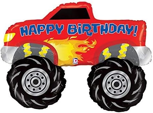 Betallic 40" Monster Truck Happy Birthday