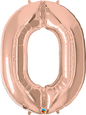 Number 0 - Rose Gold  -34 inch Qualatex