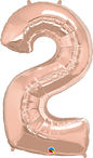 Number 2 - Rose Gold  -34 inch Qualatex