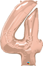 Number 4 - Rose Gold  -34 inch Qualatex