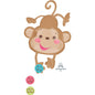 Fisher Price Baby Monkey - Personalised Stickers (Boy, Girl, Welcome baby) 40 inch Anagram