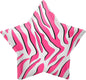Zebra print Pink White Star 22 inch - North Star