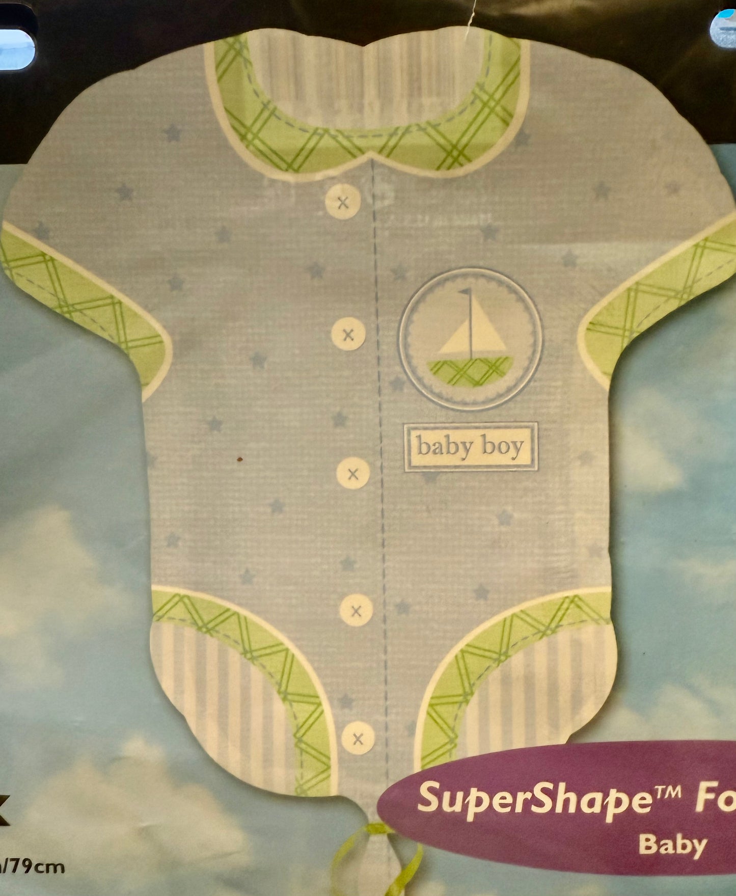 Baby Boy Onesie Blue Green 31 inch Anagram