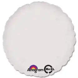 White Round 18 inch Anagram