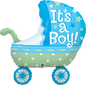 It's a Boy Baby Stroller 35 inch Qualatex