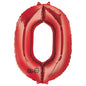 Number 0- Red  -34 inch Anagram