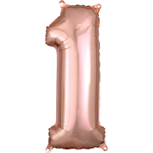 Number 1 - Rose Gold  -34 inch Anagram