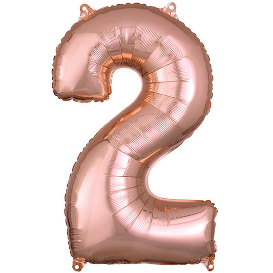 Number 2 - Rose Gold  -34 inch Anagram