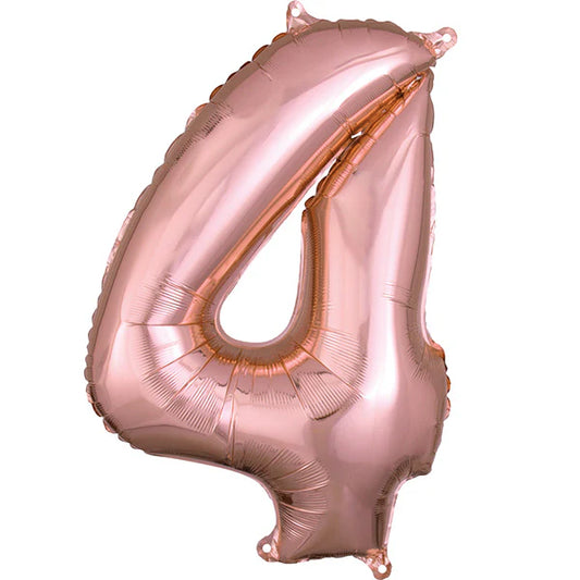 Number 4 - Rose Gold  -34 inch Anagram