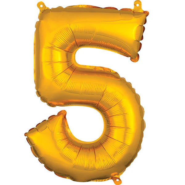 Number 5 - Gold -34 inch Anagram