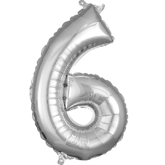 Number 6 - Silver -34 inch Anagram