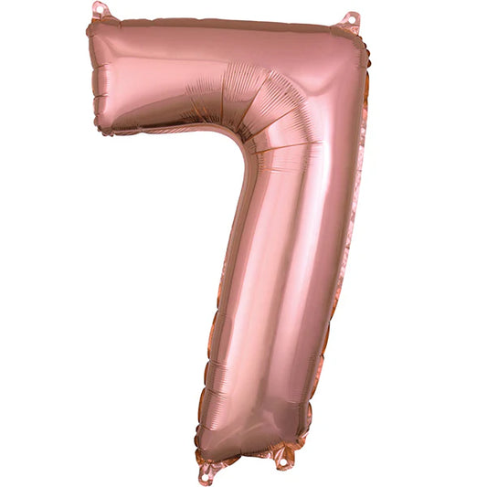 Number 7 - Rose Gold  -34 inch Anagram