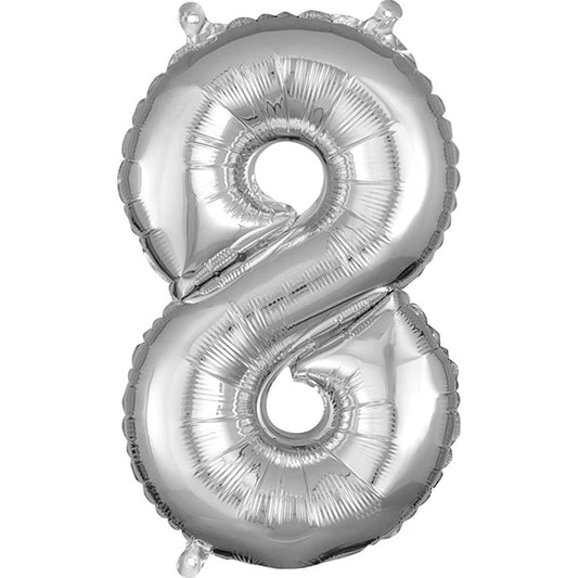 Number 8 - Silver -34 inch Anagram