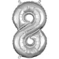 Number 8 - Silver -34 inch Anagram