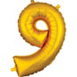Number 9 - Gold -34 inch Anagram