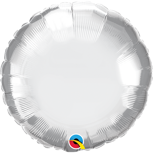 CHROME SILVER Round 18 inch QUALATEX